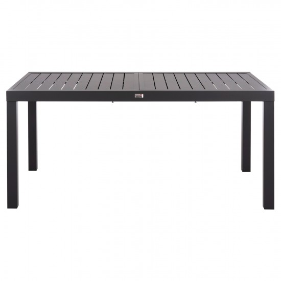 ΤΡΑΠΕΖΙ ΕΠΕΚΤΕΙΝΟΜΕΝΟ KRUM ΑΛΟΥΜΙΝΙΟ ΣΚΟΥΡΟ ΓΚΡΙ 160-240x90x73Υεκ.