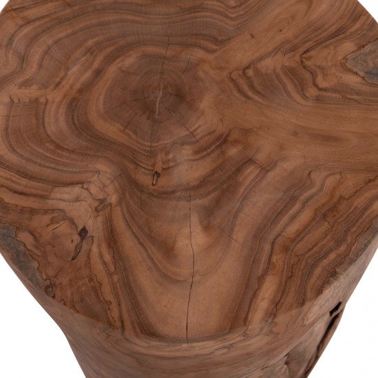 ΒΟΗΘΗΤΙΚΟ ΤΡΑΠΕΖΑΚΙ/ΣΚΑΜΠΟ TRONCO ΞΥΛΟ TEAK--ΦΥΣΙΚΟ Φ30x45Υεκ.