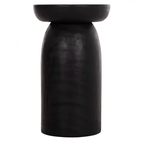 ΤΡΑΠΕΖΙ ΒΟΗΘΗΤΙΚΟ LOKI ΜΑΣΙΦ ΞΥΛΟ SUAR ΣΕ ΜΑΥΡΟ Φ30x50Υεκ.