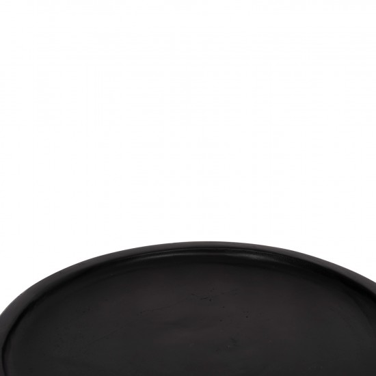 ΤΡΑΠΕΖΙ ΒΟΗΘΗΤΙΚΟ LOKI ΜΑΣΙΦ ΞΥΛΟ SUAR ΣΕ ΜΑΥΡΟ Φ30x50Υεκ.