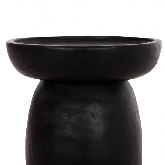 ΤΡΑΠΕΖΙ ΒΟΗΘΗΤΙΚΟ LOKI ΜΑΣΙΦ ΞΥΛΟ SUAR ΣΕ ΜΑΥΡΟ Φ30x50Υεκ.