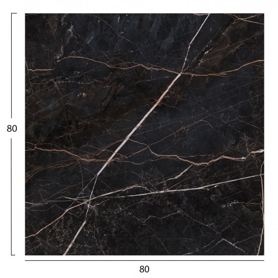 ΕΠΙΦΑΝΕΙΑ ΤΡΑΠΕΖΙΟΥ ΤΕΤΡΑΓΩΝΗ HPL BLACK MARBLE 80x80εκ