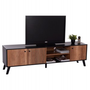 ΕΠΙΠΛΟ ΤΗΛΕΟΡΑΣΗΣ KRUDEN ΜΕΛΑΜΙΝΗ ΣΕ ΜΑΥΡΟ-ΦΥΣΙΚΟ 180x40x51Υεκ.