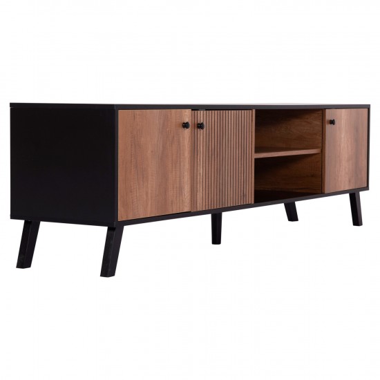 ΕΠΙΠΛΟ ΤΗΛΕΟΡΑΣΗΣ KRUDEN ΜΕΛΑΜΙΝΗ ΣΕ ΜΑΥΡΟ-ΦΥΣΙΚΟ 180x40x51Υεκ.