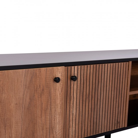 ΕΠΙΠΛΟ ΤΗΛΕΟΡΑΣΗΣ KRUDEN ΜΕΛΑΜΙΝΗ ΣΕ ΜΑΥΡΟ-ΦΥΣΙΚΟ 180x40x51Υεκ.