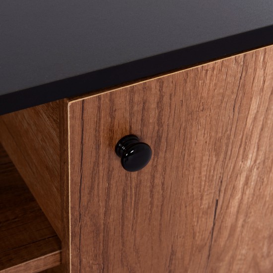 ΕΠΙΠΛΟ ΤΗΛΕΟΡΑΣΗΣ KRUDEN ΜΕΛΑΜΙΝΗ ΣΕ ΜΑΥΡΟ-ΦΥΣΙΚΟ 180x40x51Υεκ.