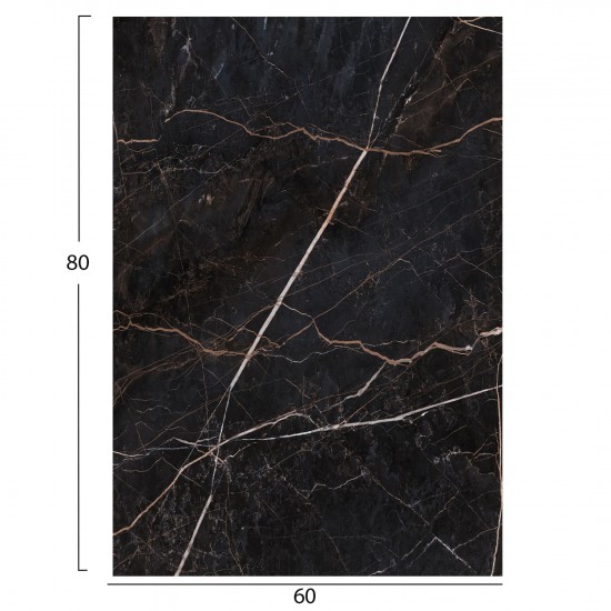 ΕΠΙΦΑΝΕΙΑ ΤΡΑΠΕΖΙΟΥ HPL ΟΡΘΟΓΩΝΙΑ BLACK MARBLE 60x80εκ.