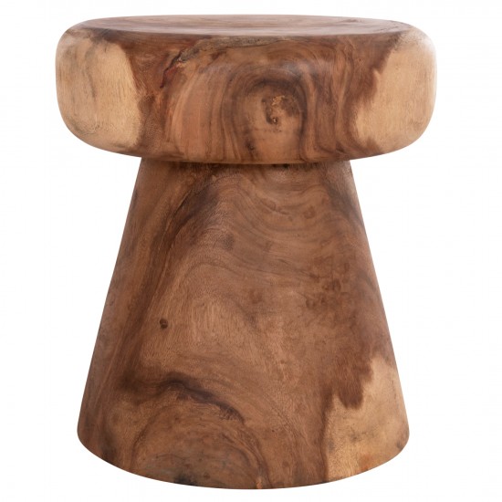 ΤΡΑΠΕΖΙ ΒΟΗΘΗΤΙΚΟ ΣΤΡΟΓΓΥΛΟ CUPRE ΜΑΣΙΦ ΞΥΛΟ SUAR-ΦΥΣΙΚΟ Φ40x45Υεκ.