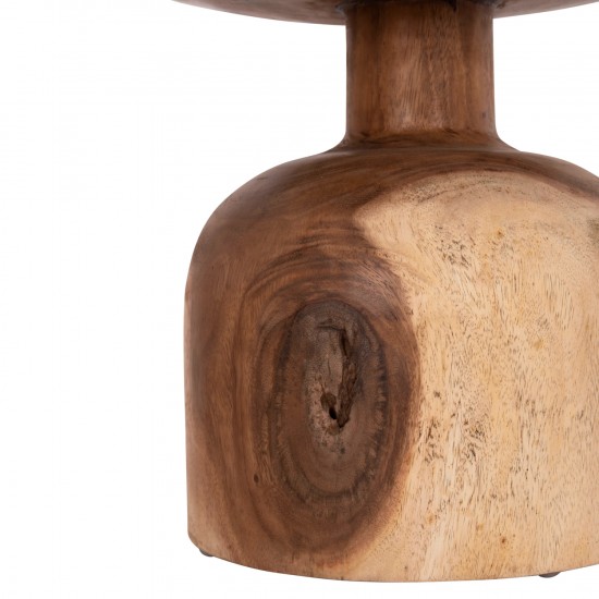 ΒΟΗΘΗΤΙΚΟ ΤΡΑΠΕΖΑΚΙ PUMBE-s ΞΥΛΟ SUAR--ΦΥΣΙΚΟ Φ40x40Υεκ