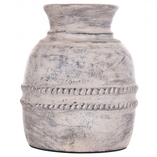 ΔΙΑΚΟΣΜΗΤΙΚΟ ΕΠΙΤΡΑΠΕΖΙΟ ΒΑΖΟ VERMO ΤΕΡΑΚΟΤΑ ΣΕ ΑΝΟΙΧΤΟ ΓΚΡΙ Φ21x25Υεκ.