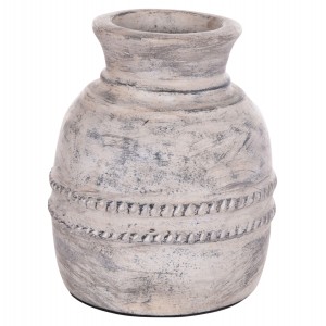 ΔΙΑΚΟΣΜΗΤΙΚΟ ΕΠΙΤΡΑΠΕΖΙΟ ΒΑΖΟ VERMO ΤΕΡΑΚΟΤΑ ΣΕ ΑΝΟΙΧΤΟ ΓΚΡΙ Φ21x25Υεκ.