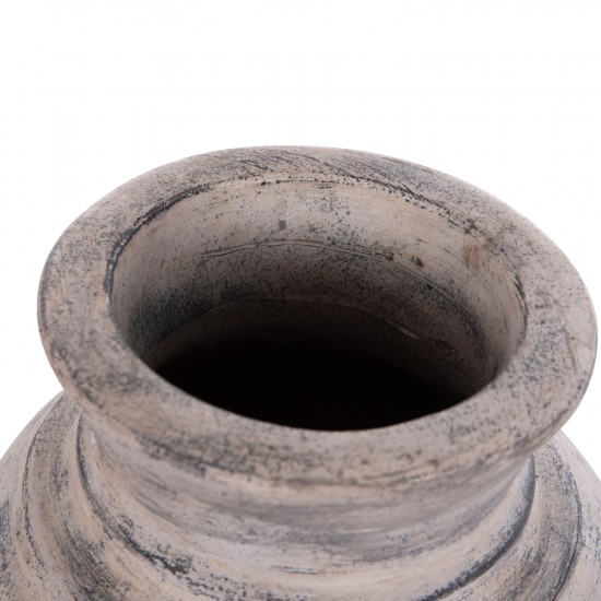 ΔΙΑΚΟΣΜΗΤΙΚΟ ΕΠΙΤΡΑΠΕΖΙΟ ΒΑΖΟ VERMO ΤΕΡΑΚΟΤΑ ΣΕ ΑΝΟΙΧΤΟ ΓΚΡΙ Φ21x25Υεκ.