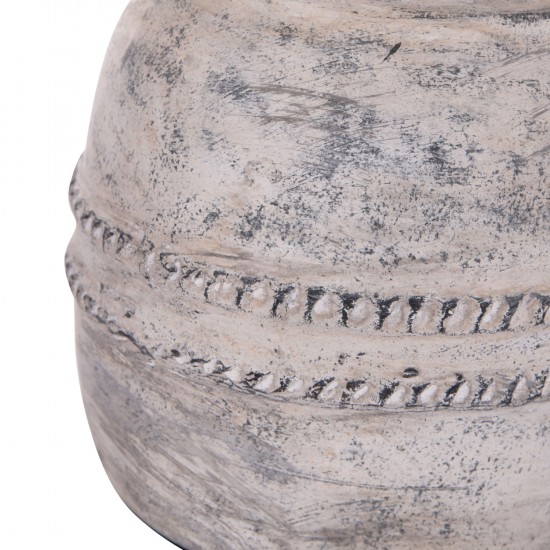 ΔΙΑΚΟΣΜΗΤΙΚΟ ΕΠΙΤΡΑΠΕΖΙΟ ΒΑΖΟ VERMO ΤΕΡΑΚΟΤΑ ΣΕ ΑΝΟΙΧΤΟ ΓΚΡΙ Φ21x25Υεκ.