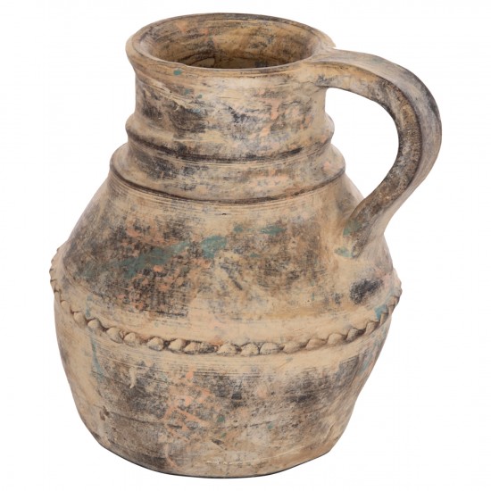 ΔΙΑΚΟΣΜΗΤΙΚΟ ΕΠΙΤΡΑΠΕΖΙΟ ΒΑΖΟ VERMO ΤΕΡΑΚΟΤΑ ΣΕ ΚΡΕΜ Φ20x20.5Υεκ.