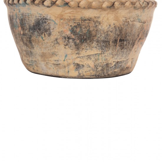 ΔΙΑΚΟΣΜΗΤΙΚΟ ΕΠΙΤΡΑΠΕΖΙΟ ΒΑΖΟ VERMO ΤΕΡΑΚΟΤΑ ΣΕ ΚΡΕΜ Φ20x20.5Υεκ.