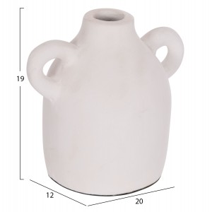 ΔΙΑΚΟΣΜΗΤΙΚΟ ΒΑΖΟ ΣΕΙΡΑ CLAYVON ΤΕΡΑΚΟΤΑ ΣΕ ΛΕΥΚΟ 20x12x19Υεκ.