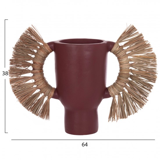 ΕΠΙΤΡΑΠΕΖΙΟ ΔΙΑΚΟΣΜΗΤΙΚΟ ΒΑΖΟ ALICA ΒΥΣΣΙΝΙ ΤΕΡΑΚΟΤΑ & GRASS--64x22x38Υεκ