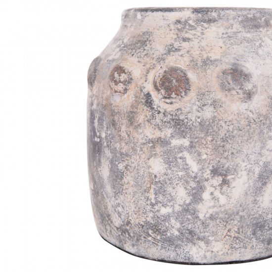 ΔΙΑΚΟΣΜΗΤΙΚΟ ΕΠΙΤΡΑΠΕΖΙΟ ΒΑΖΟ VERMO ΤΕΡΑΚΟΤΑ ΣΕ ΓΚΡΙ Φ20x19Υεκ.