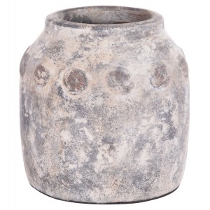 ΔΙΑΚΟΣΜΗΤΙΚΟ ΕΠΙΤΡΑΠΕΖΙΟ ΒΑΖΟ VERMO ΤΕΡΑΚΟΤΑ ΣΕ ΓΚΡΙ Φ20x19Υεκ.