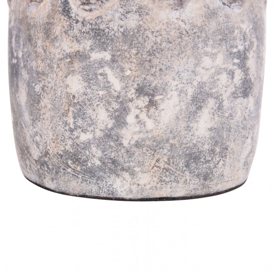 ΔΙΑΚΟΣΜΗΤΙΚΟ ΕΠΙΤΡΑΠΕΖΙΟ ΒΑΖΟ VERMO ΤΕΡΑΚΟΤΑ ΣΕ ΓΚΡΙ Φ20x19Υεκ.