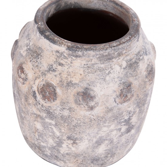 ΔΙΑΚΟΣΜΗΤΙΚΟ ΕΠΙΤΡΑΠΕΖΙΟ ΒΑΖΟ VERMO ΤΕΡΑΚΟΤΑ ΣΕ ΓΚΡΙ Φ20x19Υεκ.