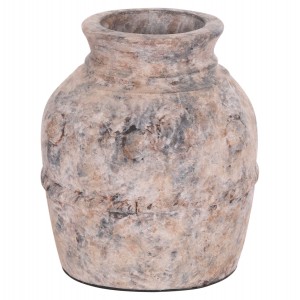 ΔΙΑΚΟΣΜΗΤΙΚΟ ΕΠΙΤΡΑΠΕΖΙΟ ΒΑΖΟ VERMO ΤΕΡΑΚΟΤΑ ΣΕ ΓΚΡΙ Φ17x19Υεκ.