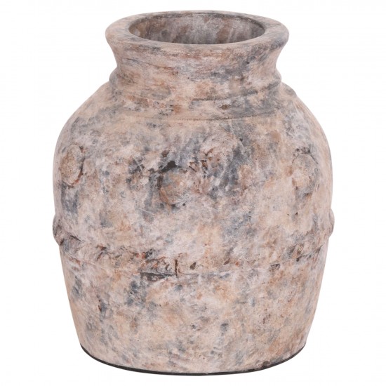 ΔΙΑΚΟΣΜΗΤΙΚΟ ΕΠΙΤΡΑΠΕΖΙΟ ΒΑΖΟ VERMO ΤΕΡΑΚΟΤΑ ΣΕ ΓΚΡΙ Φ17x19Υεκ.