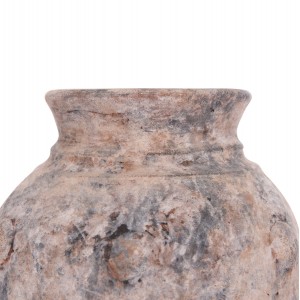 ΔΙΑΚΟΣΜΗΤΙΚΟ ΕΠΙΤΡΑΠΕΖΙΟ ΒΑΖΟ VERMO ΤΕΡΑΚΟΤΑ ΣΕ ΓΚΡΙ Φ17x19Υεκ.