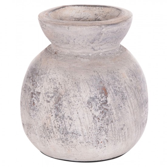 ΔΙΑΚΟΣΜΗΤΙΚΟ ΕΠΙΤΡΑΠΕΖΙΟ ΒΑΖΟ VERMO ΤΕΡΑΚΟΤΑ ΣΕ ΑΝΟΙΧΤΟ ΓΚΡΙ Φ18x19Υεκ.