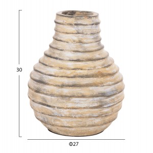 ΔΙΑΚΟΣΜΗΤΙΚΟ ΕΠΙΤΡΑΠΕΖΙΟ ΒΑΖΟ VERMO ΤΕΡΑΚΟΤΑ ΣΕ ΜΠΕΖ Φ27x30Υεκ.