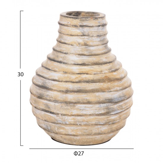 ΔΙΑΚΟΣΜΗΤΙΚΟ ΕΠΙΤΡΑΠΕΖΙΟ ΒΑΖΟ VERMO ΤΕΡΑΚΟΤΑ ΣΕ ΜΠΕΖ Φ27x30Υεκ.