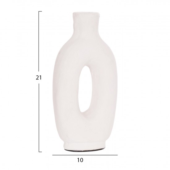 ΔΙΑΚΟΣΜΗΤΙΚΟ ΒΑΖΟ ΣΕΙΡΑ CLAYVON ΤΕΡΑΚΟΤΑ ΣΕ ΛΕΥΚΟ 10x5x21Υεκ.