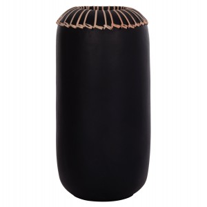 ΕΠΙΤΡΑΠΕΖΙΟ ΔΙΑΚΟΣΜΗΤΙΚΟ ΒΑΖΟ LENNOX TΕΡΑΚΟΤΑ ΣΕ ΜΑΥΡΟ--Φ18x33Υεκ.