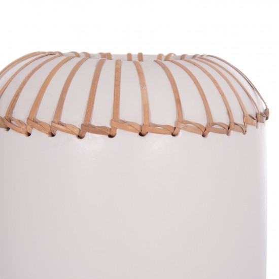 ΕΠΙΤΡΑΠΕΖΙΟ ΔΙΑΚΟΣΜΗΤΙΚΟ ΒΑΖΟ LENNOX TΕΡΑΚΟΤΑ ΣΕ ΛΕΥΚΟ--Φ18x33Υεκ.