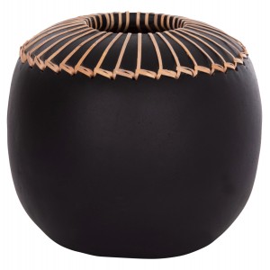 ΕΠΙΤΡΑΠΕΖΙΟ ΔΙΑΚΟΣΜΗΤΙΚΟ ΒΑΖΟ LENNOX TΕΡΑΚΟΤΑ ΣΕ ΜΑΥΡΟ--Φ22x20Υεκ.