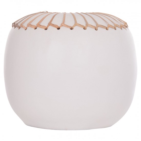 ΕΠΙΤΡΑΠΕΖΙΟ ΔΙΑΚΟΣΜΗΤΙΚΟ ΒΑΖΟ LENNOX TΕΡΑΚΟΤΑ ΣΕ ΛΕΥΚΟ--Φ22x20Υεκ.