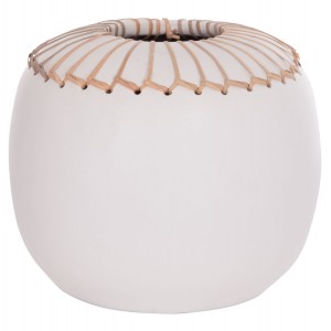 ΕΠΙΤΡΑΠΕΖΙΟ ΔΙΑΚΟΣΜΗΤΙΚΟ ΒΑΖΟ LENNOX TΕΡΑΚΟΤΑ ΣΕ ΛΕΥΚΟ--Φ22x20Υεκ.