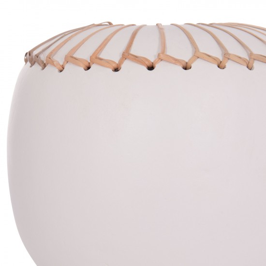 ΕΠΙΤΡΑΠΕΖΙΟ ΔΙΑΚΟΣΜΗΤΙΚΟ ΒΑΖΟ LENNOX TΕΡΑΚΟΤΑ ΣΕ ΛΕΥΚΟ--Φ22x20Υεκ.