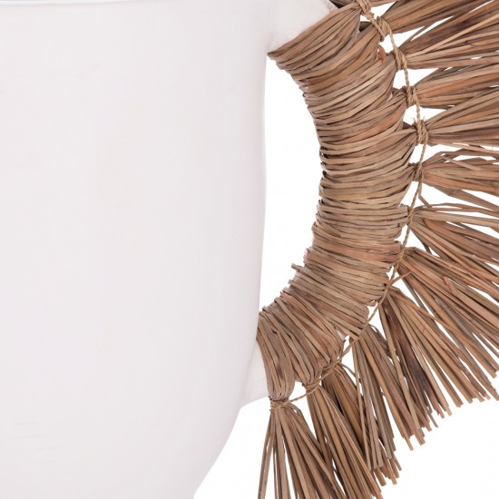 ΕΠΙΤΡΑΠΕΖΙΟ ΔΙΑΚΟΣΜΗΤΙΚΟ ΒΑΖΟ ALICA ΛΕΥΚΗ ΤΕΡΑΚΟΤΑ & GRASS--64x22x38Υεκ