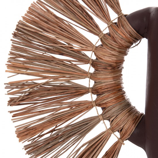 ΕΠΙΤΡΑΠΕΖΙΟ ΔΙΑΚΟΣΜΗΤΙΚΟ ΒΑΖΟ ALICA ΣΟΚΟΛΑΤΙ ΤΕΡΑΚΟΤΑ & GRASS--55x19x34Υεκ