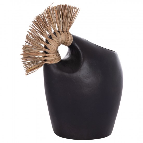 ΕΠΙΤΡΑΠΕΖΙΟ ΔΙΑΚΟΣΜΗΤΙΚΟ ALICA2 ΜΑΥΡΗ ΤΕΡΑΚΟΤΑ & GRASS--44x18x50Υεκ.