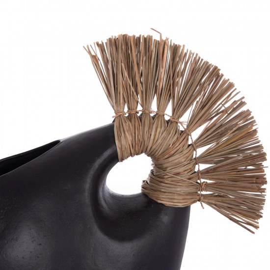 ΕΠΙΤΡΑΠΕΖΙΟ ΔΙΑΚΟΣΜΗΤΙΚΟ ALICA2 ΜΑΥΡΗ ΤΕΡΑΚΟΤΑ & GRASS--44x18x50Υεκ.