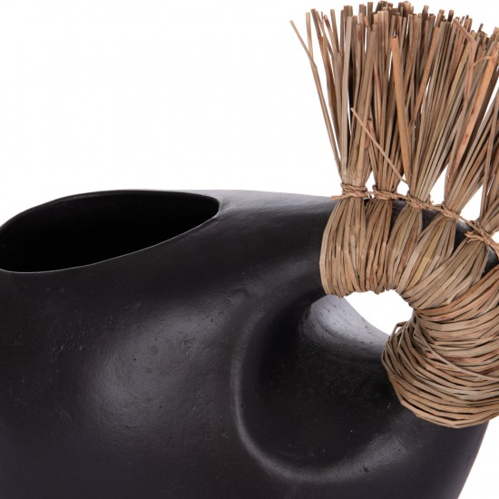 ΕΠΙΤΡΑΠΕΖΙΟ ΔΙΑΚΟΣΜΗΤΙΚΟ ALICA2 ΜΑΥΡΗ ΤΕΡΑΚΟΤΑ & GRASS--44x18x50Υεκ.