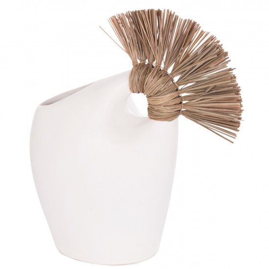 ΕΠΙΤΡΑΠΕΖΙΟ ΔΙΑΚΟΣΜΗΤΙΚΟ ALICA2 ΛΕΥΚΗ ΤΕΡΑΚΟΤΑ & GRASS--44x18x50Υεκ.