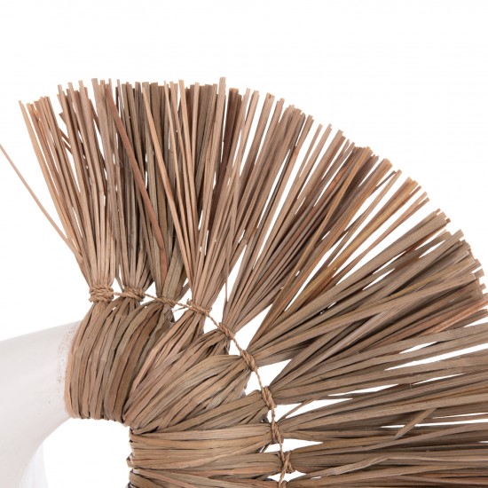 ΕΠΙΤΡΑΠΕΖΙΟ ΔΙΑΚΟΣΜΗΤΙΚΟ ALICA2 ΛΕΥΚΗ ΤΕΡΑΚΟΤΑ & GRASS--44x18x50Υεκ.