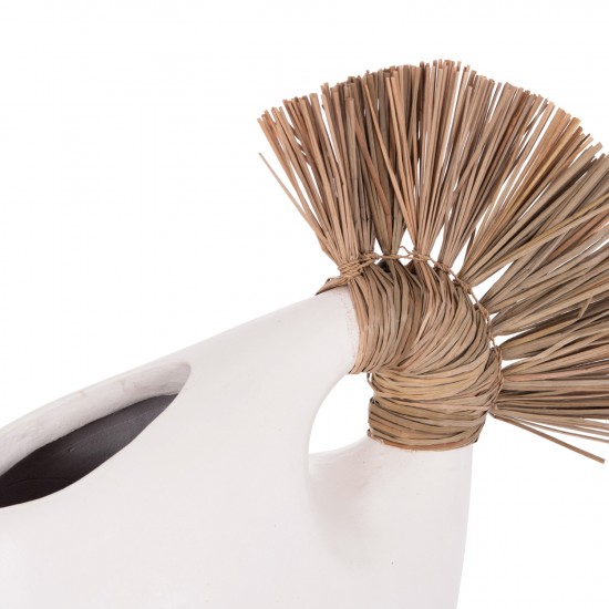 ΕΠΙΤΡΑΠΕΖΙΟ ΔΙΑΚΟΣΜΗΤΙΚΟ ALICA2 ΛΕΥΚΗ ΤΕΡΑΚΟΤΑ & GRASS--44x18x50Υεκ.