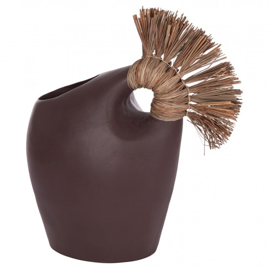 ΕΠΙΤΡΑΠΕΖΙΟ ΔΙΑΚΟΣΜΗΤΙΚΟ ALICA2 ΣΟΚΟΛΑΤΙ ΤΕΡΑΚΟΤΑ & GRASS--44x18x50Υεκ.