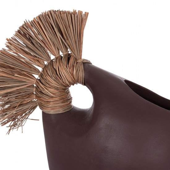 ΕΠΙΤΡΑΠΕΖΙΟ ΔΙΑΚΟΣΜΗΤΙΚΟ ALICA2 ΣΟΚΟΛΑΤΙ ΤΕΡΑΚΟΤΑ & GRASS--44x18x50Υεκ.