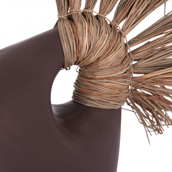 ΕΠΙΤΡΑΠΕΖΙΟ ΔΙΑΚΟΣΜΗΤΙΚΟ ALICA2 ΣΟΚΟΛΑΤΙ ΤΕΡΑΚΟΤΑ & GRASS--44x18x50Υεκ.