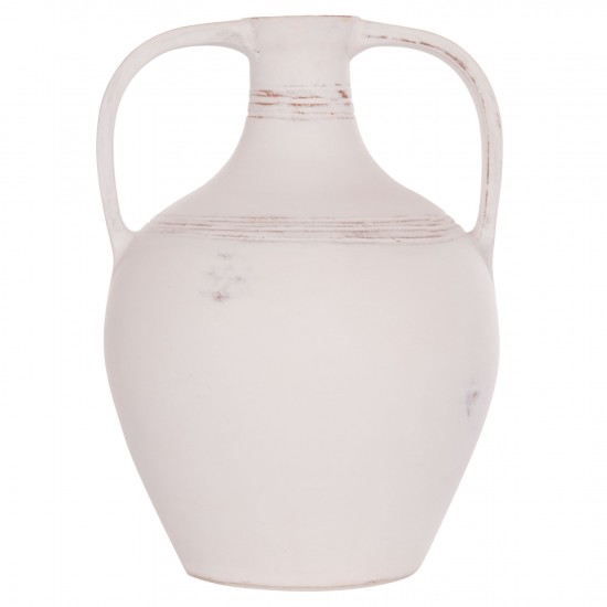 ΕΠΙΤΡΑΠΕΖΙΟΣ ΔΙΑΚΟΣΜΗΤΙΚΟΣ ΑΜΦΟΡΕΑΣ FEAX ΛΕΥΚΗ ΤΕΡΑΚΟΤΑ--35x35x48Υεκ.